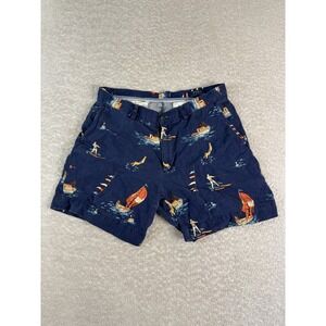 Polo Ralph Lauren Shorts Mens 32 Classic Fit 6 Inch Water Ski Nautical Print